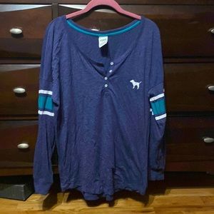 Pink by Victoria’s Secret Royal blue long sleeve T. Size S
